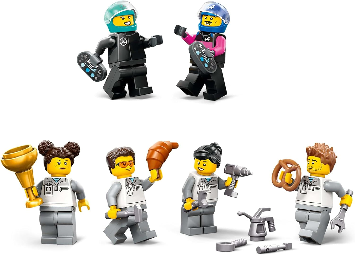 LEGO City F1 Garage met Mercedes-AMG en Alpine Auto's Set
