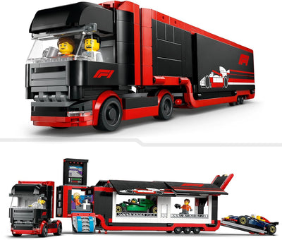 LEGO City F1 truck met RB20 en AMR24 F1 - 60445