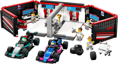 LEGO City F1 Garage met Mercedes-AMG en Alpine Auto's Set