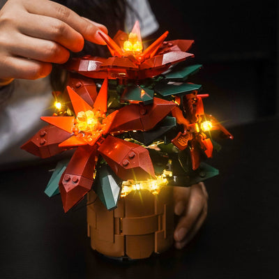 BrickBling Light Kit for LEGO Icons Poinsettia 10370