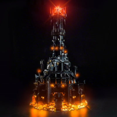 BrickBling Light Kit for LEGO Icons The Lord of the Rings: Barad-dûr 10333 Plus Version
