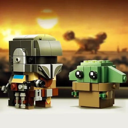 LEGO Mandalorian en het kind Yoda 75317 Brickheadz