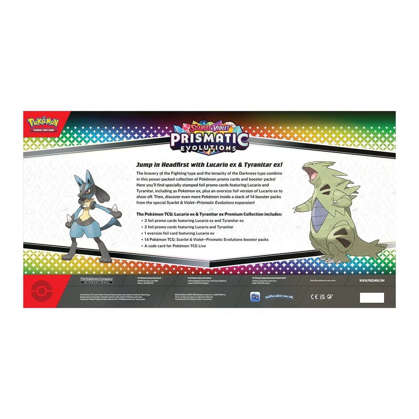 Lucario ex & Tyranitar ex Premium Collection Box